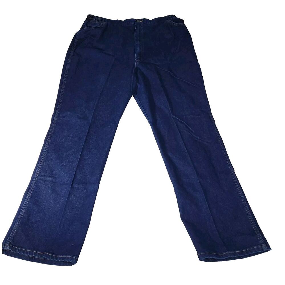 Wrangler Jeans Women Size 44 Blue Denim Straight Leg Plus Size W0715NV Workwear